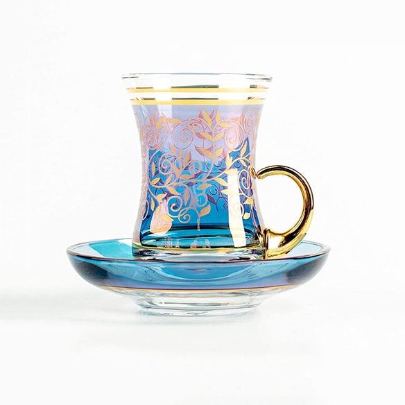 6 verres à thé marocain or bleu_1