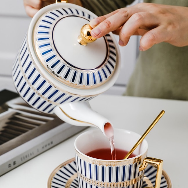 Service à thé anglais - Tasse bleu_2