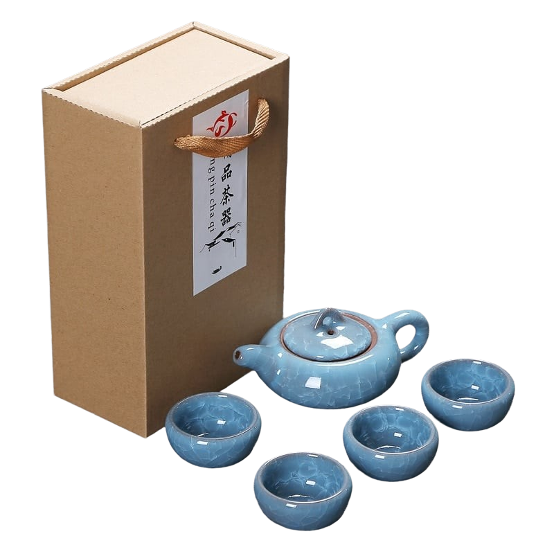 Service à thé complet en céramique Chinois bleu
