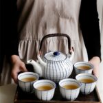 Service à thé japonais bambou blanc_1