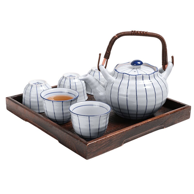 Service à thé japonais bambou blanc_3