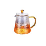 Service à thé en verre – Théière en verre avec filtre – Bouilloire Verre borosilicate – Hanse doré – 13×12.5x7cm 900ml 8