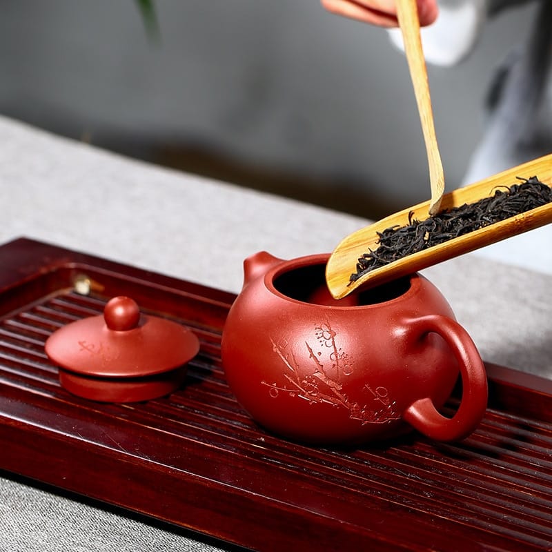 Théière à thé en argile rouge faite à la main 160ml_2