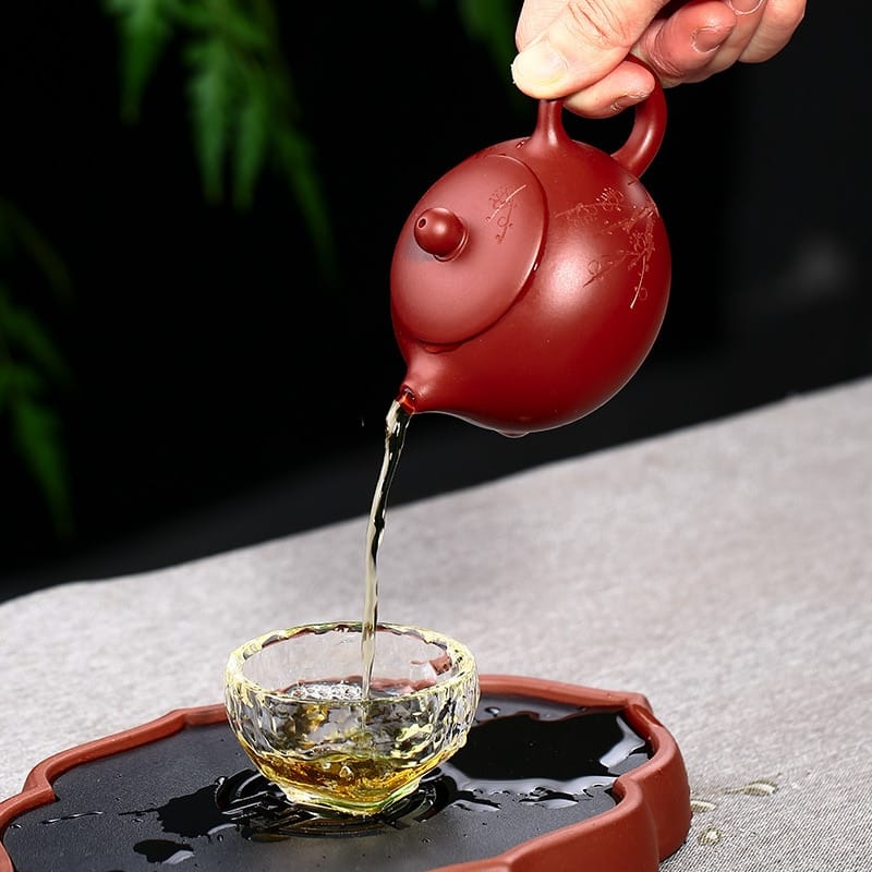 Théière à thé en argile rouge faite à la main 160ml_3