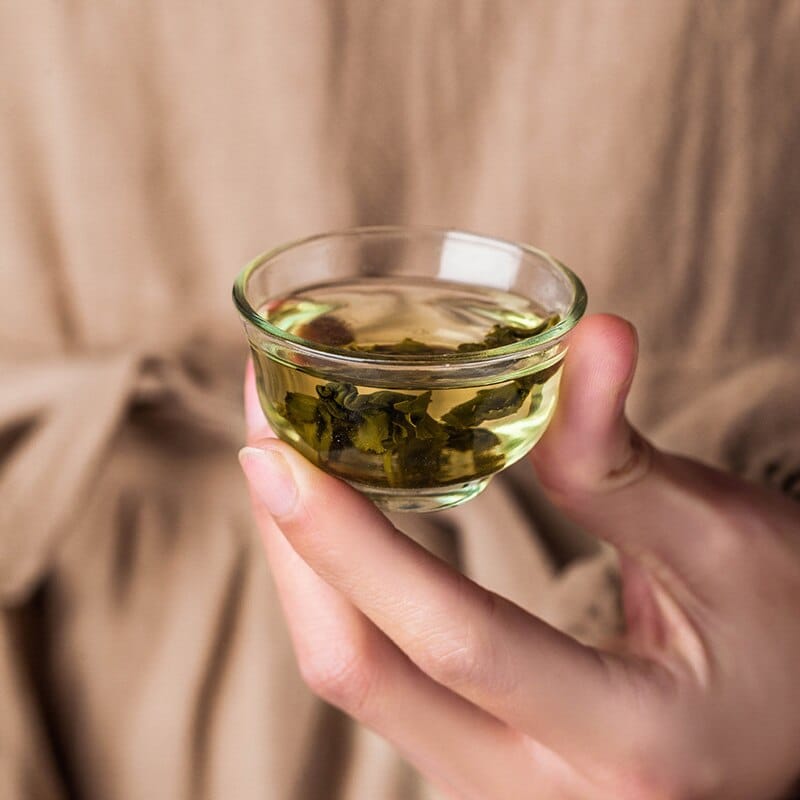 Verre à thé transparent avec filtre Coupe Magnolia
