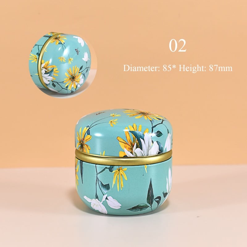 Boîte de rangement de thé vintage Bleu CN