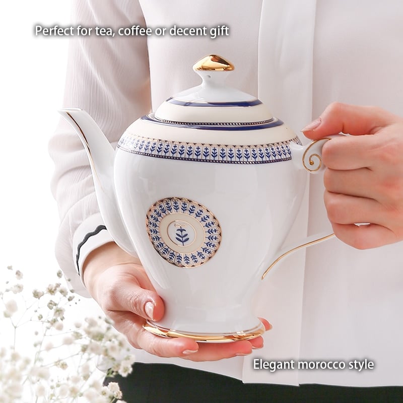 Ensemble de thé en porcelaine style marocain_2
