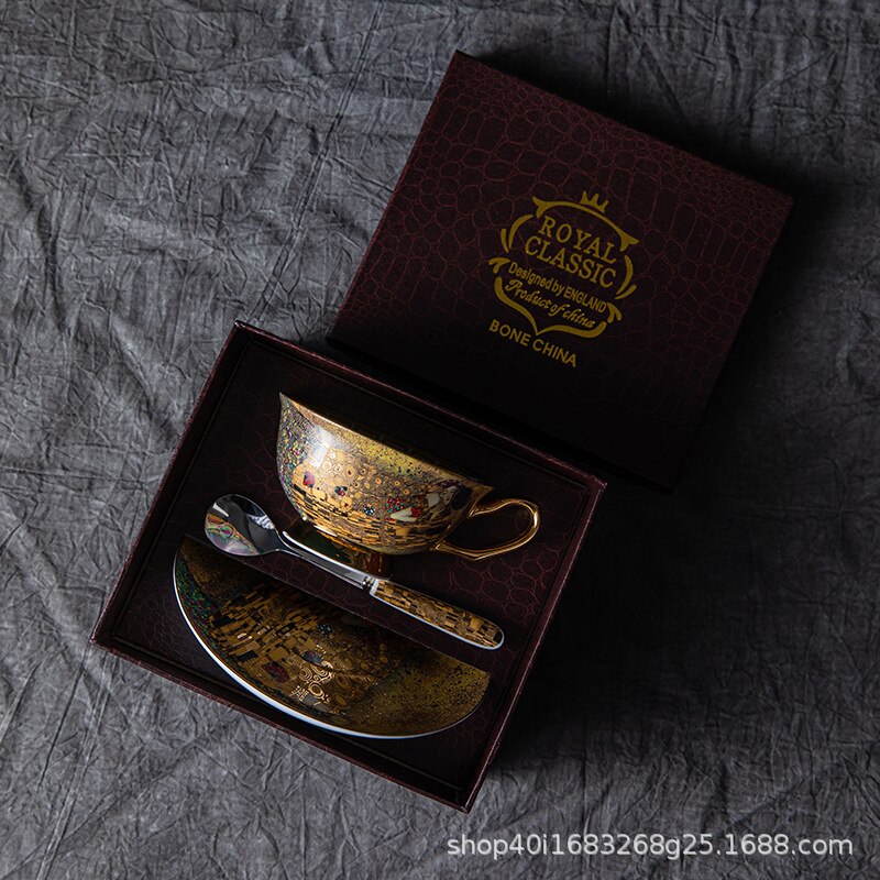 Service à thé marocain luxueux en porcelaine 1 tasse