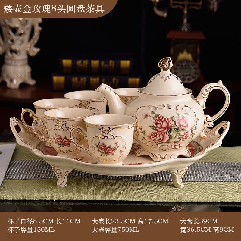 Service à thé anglais vintage en porcelaine_2