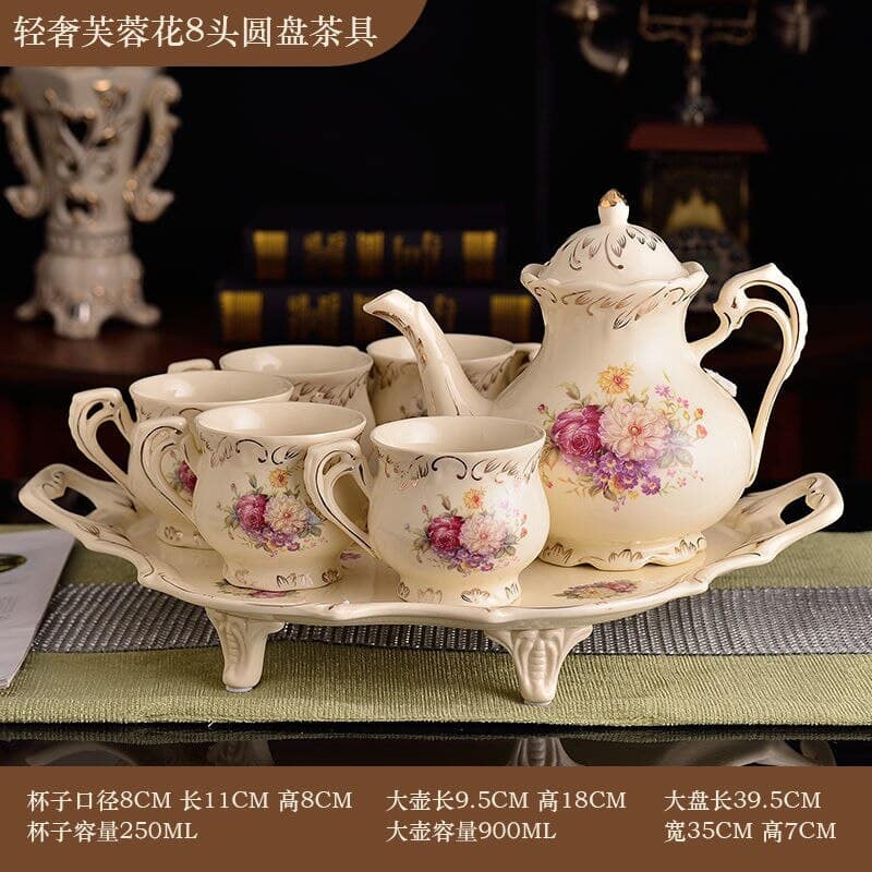 Service à thé anglais vintage en porcelaine_3