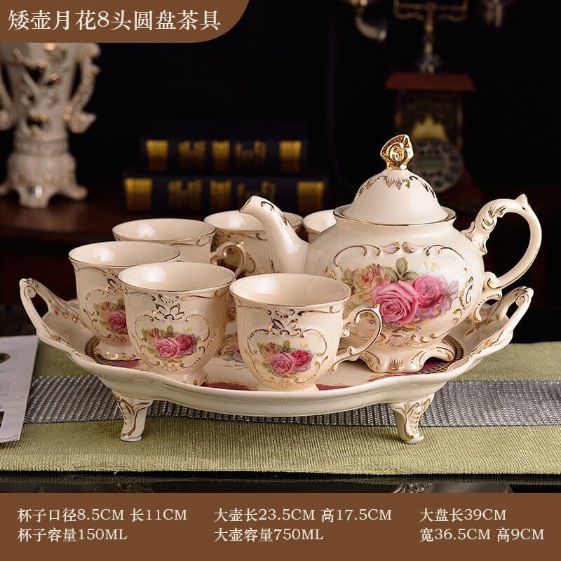 Service à thé anglais vintage en porcelaine_6