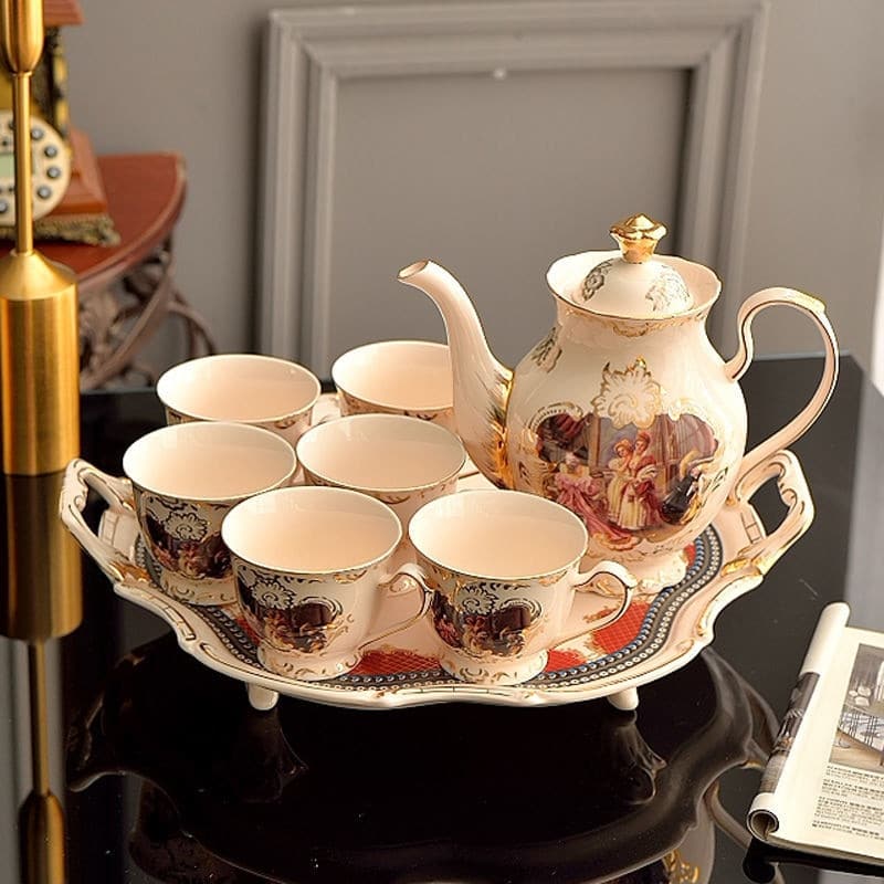 Service à thé anglais vintage en porcelaine Lot 3