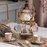 Service à thé élégant en céramique anglais_5