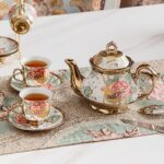 Service à thé élégant en céramique anglais_7