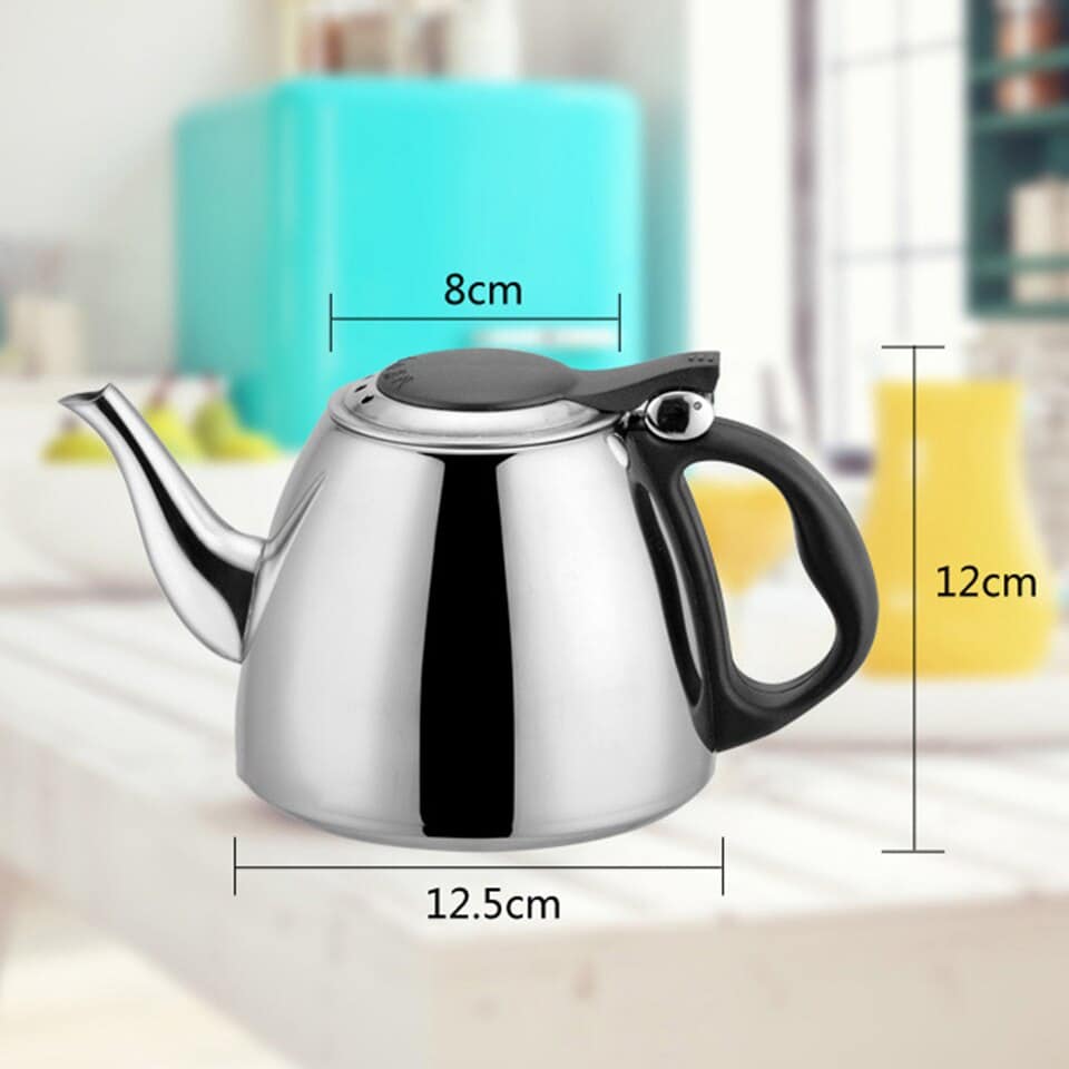 Théière Induction pour eau en acier inoxydable à fond plat_5