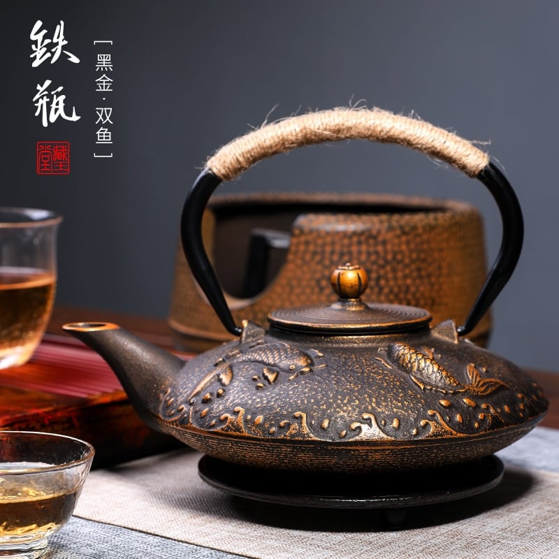 Théière Yixing classique en fonte sous forme de pot_10