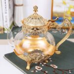 Théière de cuisine orientale en verre doré, style Européen 12