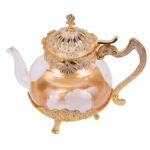 Théière de orientale en verre argenté, style Européen_9