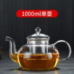 Théière domestique en verre borosilicate à grande capacité avec manche en bambou_5