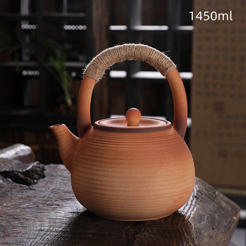 Théière en grès bouilli en poterie brute résistante 1450ml Chine