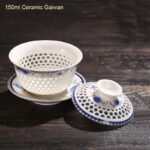 Théière en porcelaine Gaiwan en forme de nid d'abeille_6