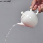 Théière en porcelaine blanche, faite à la main_11