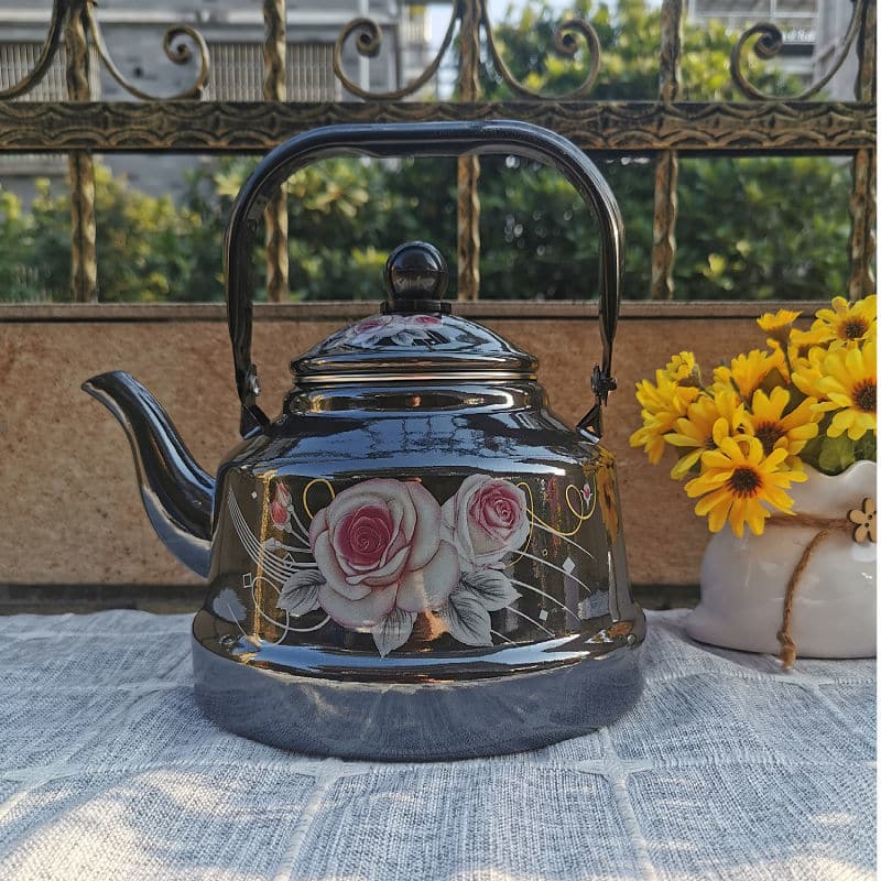 Théière marocaine en porcelaine épaisse à motif fleurie Style 1
