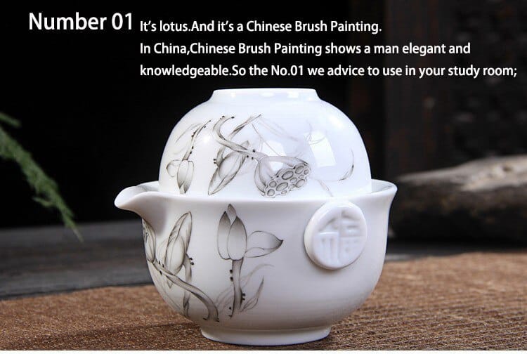 Théière solitaire kung fu en céramique, gaiwan de haute qualité_8