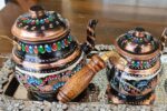 Théière turque en cuivre martelé style oriental vintage_6