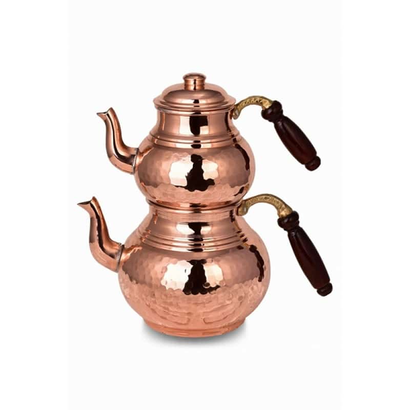 Théière turque en cuivre martelé style oriental vintage_8