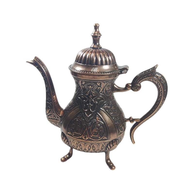 Théière turque vintage en fonte de zinc Rouille TURKEY