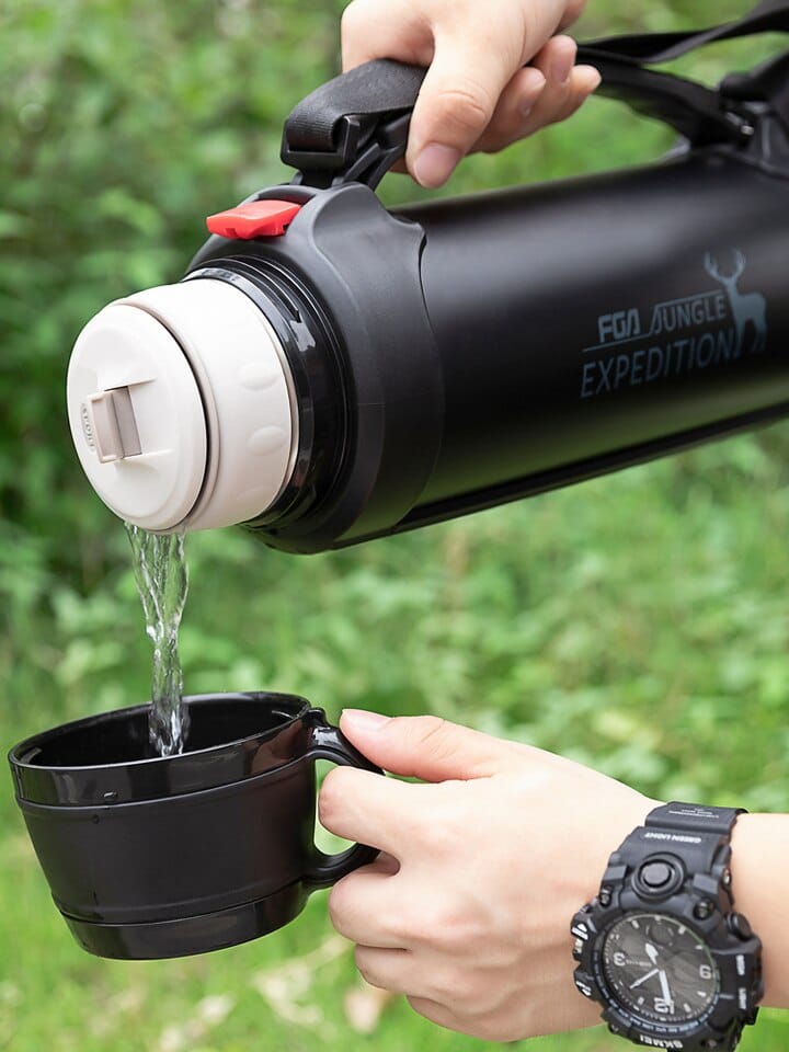 Thermos en acier résistant 3L avec couvercle à double usage_3
