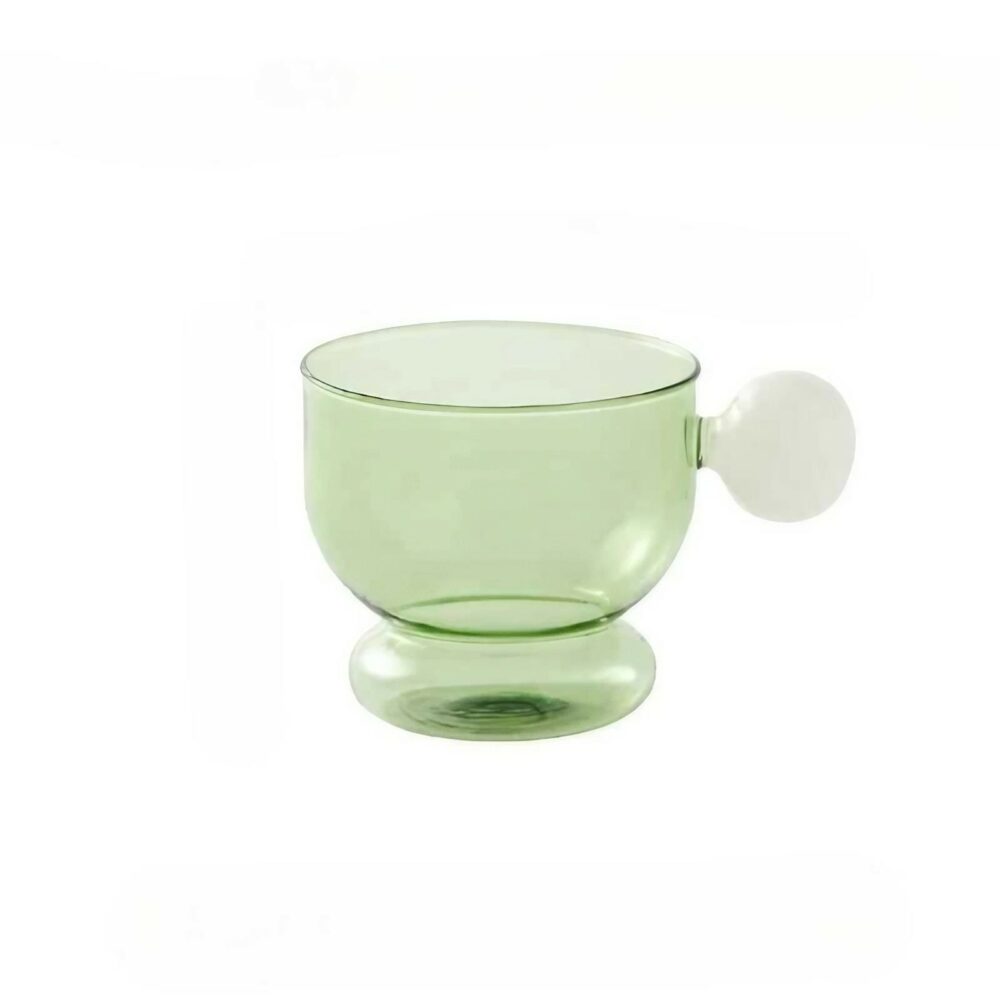Verre à thé transparent en forme de soucoupe pour décoration de table 36