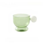 Verre à thé transparent en forme de soucoupe pour décoration de table 43